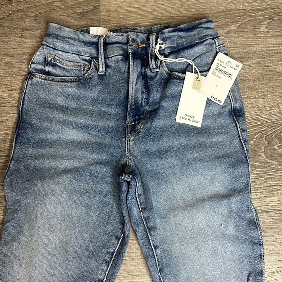 NWT Good American Good Legs Distressed High-Rise Skinny Jeans Shadow Pocket 2/26 - Picture 4 of 14